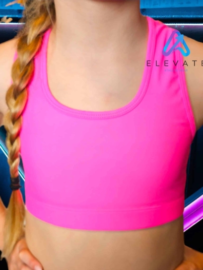 Hot pink sports bra